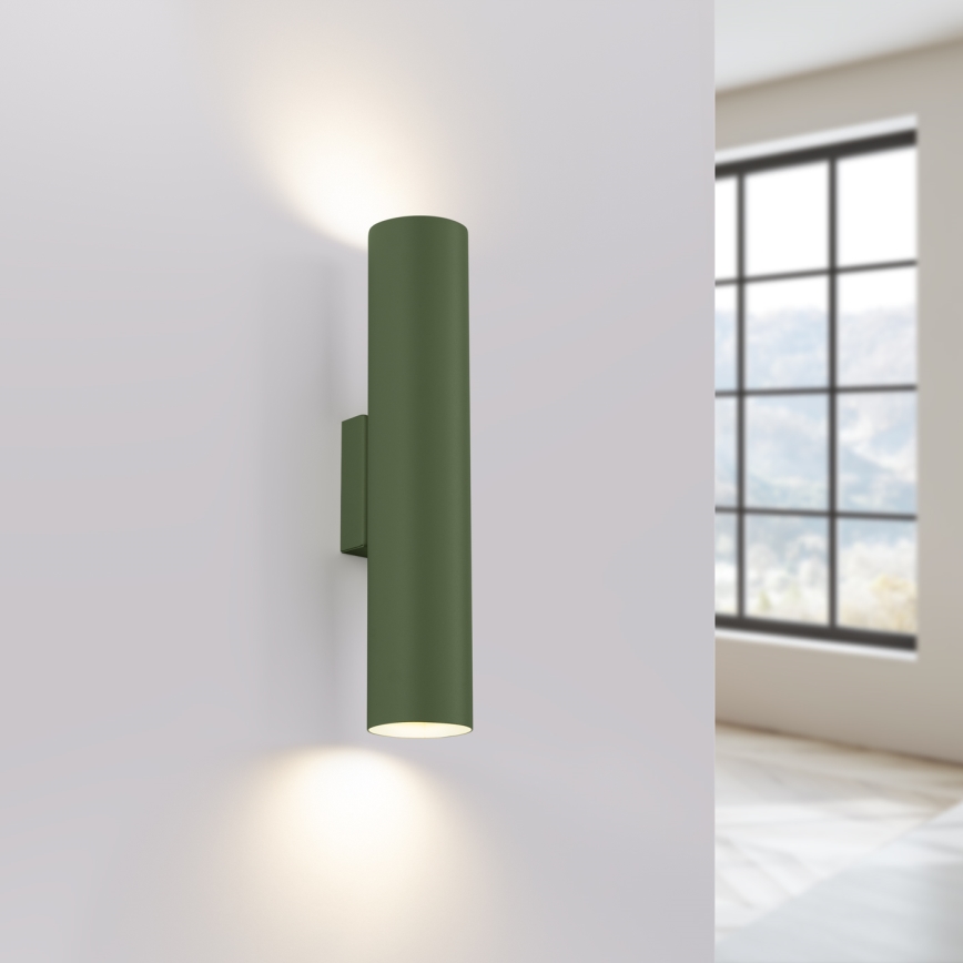 Vägglampa LAGOS 2xGU10/10W/230V grön