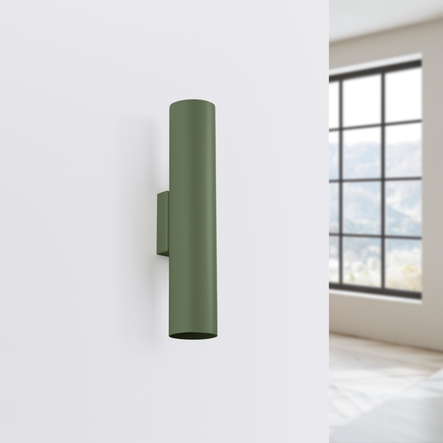 Vägglampa LAGOS 2xGU10/10W/230V grön