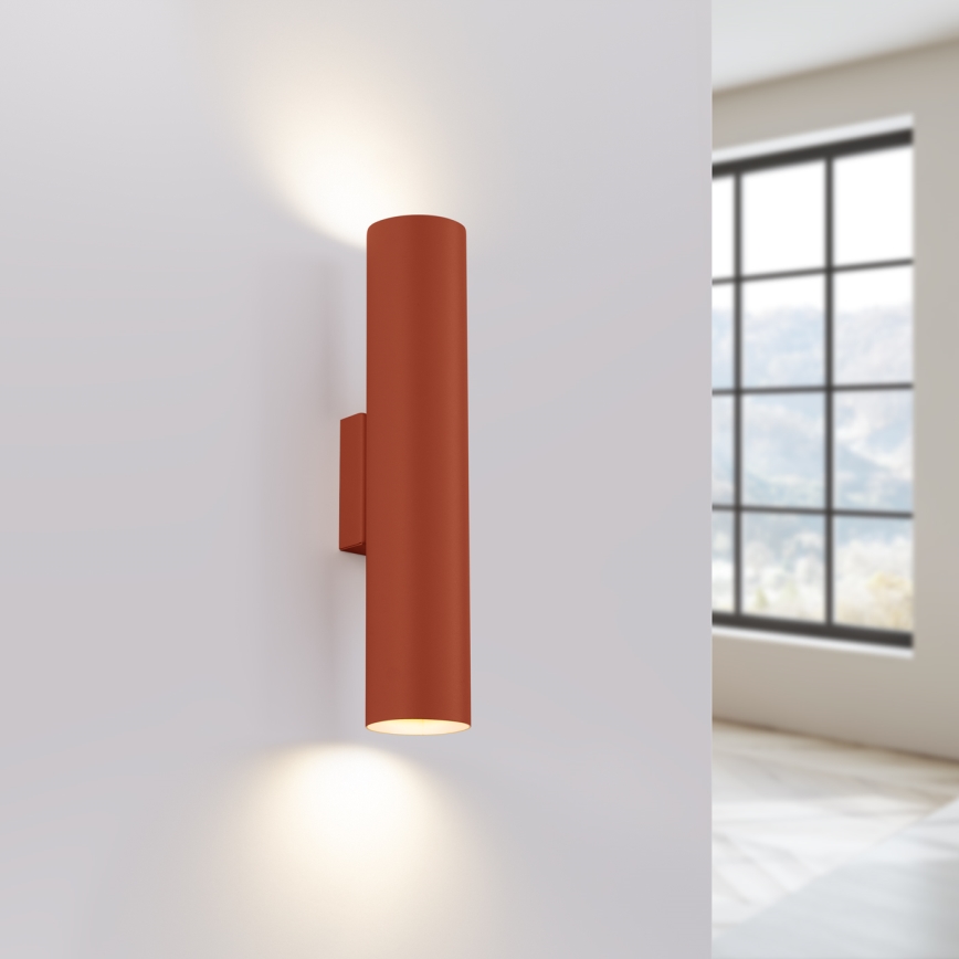 Vägglampa LAGOS 2xGU10/10W/230V röd