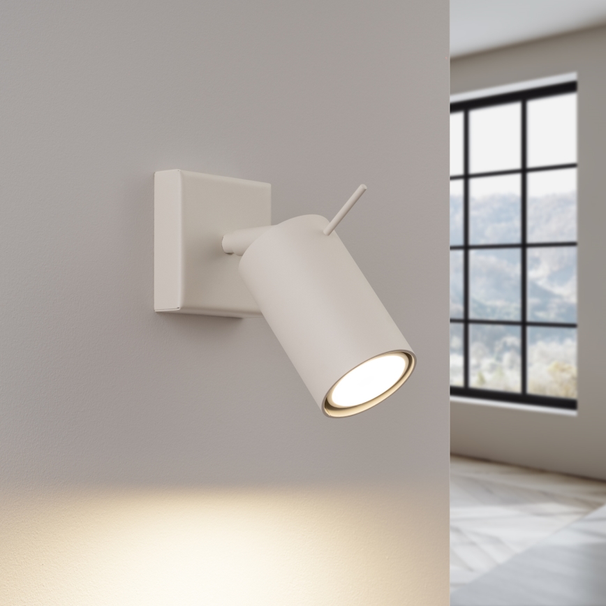 Väggspotlight RING 1xGU10/10W/230V grädde