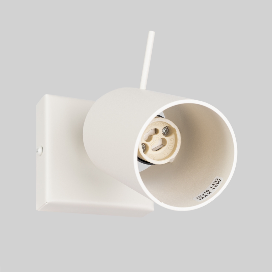 Väggspotlight RING 1xGU10/10W/230V grädde