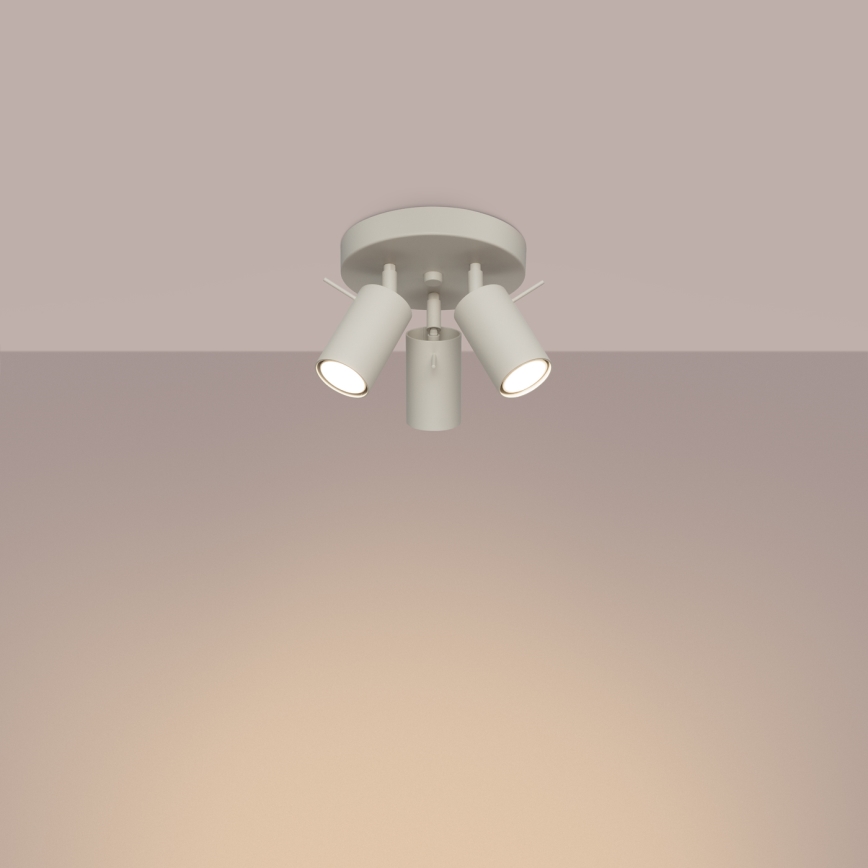 Spotlight RING 3xGU10/10W/230V grädde