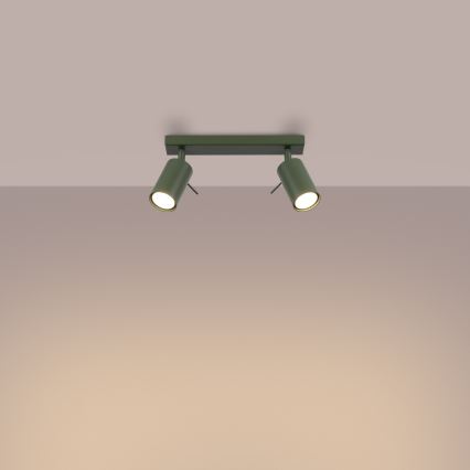 Spotlight RING 2xGU10/10W/230V grön