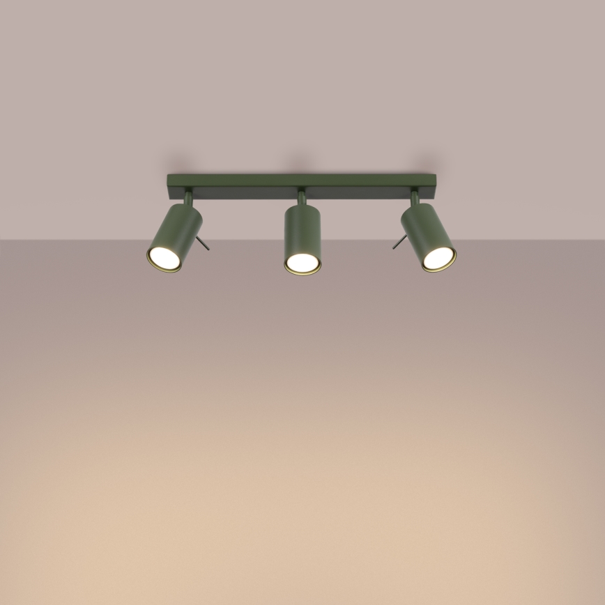 Spotlight RING 3xGU10/10W/230V grön