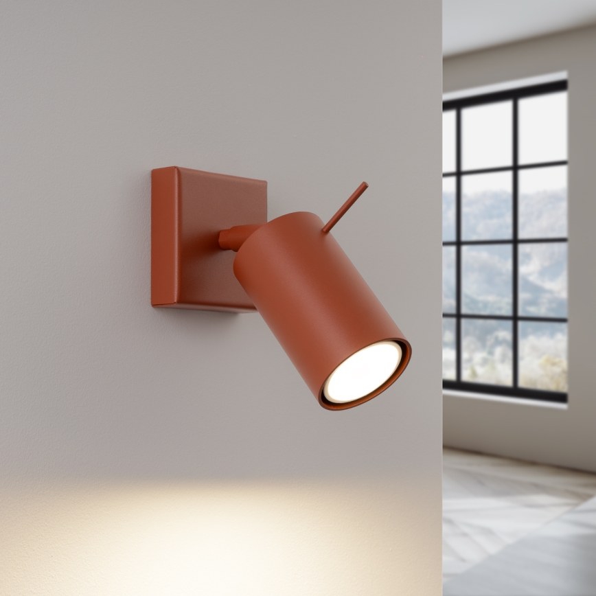Väggspotlight RING 1xGU10/10W/230V röd