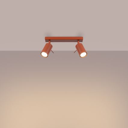 Spotlight RING 2xGU10/10W/230V röd