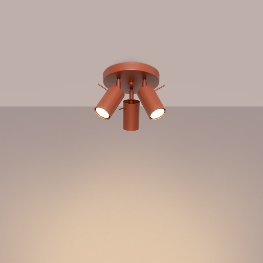 Spotlight RING 3xGU10/10W/230V röd