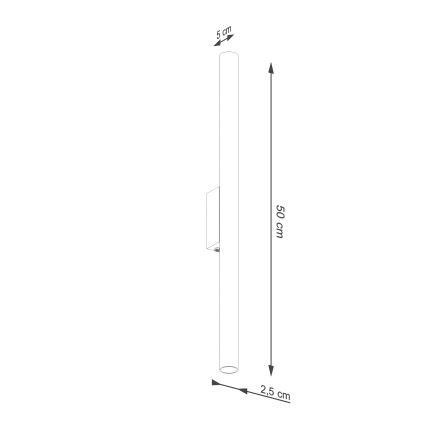 Vägglampa PASTELO 2xG9/8W/230V röd
