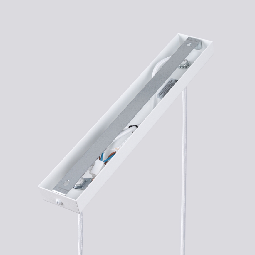 Ljuskrona med textilsladd KARBON 2xGU10/10W/230V vit