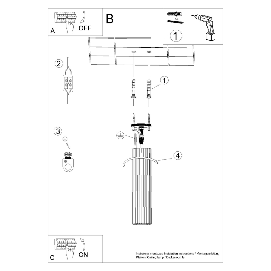 Spotlight KARBON 1xGU10/10W/230V 30 cm guld