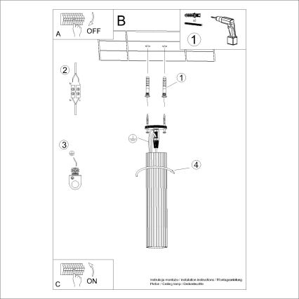 Spotlight KARBON 1xGU10/10W/230V 40 cm guld