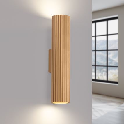 Vägglampa KARBON 2xGU10/10W/230V guld