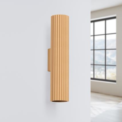 Vägglampa KARBON 2xGU10/10W/230V guld