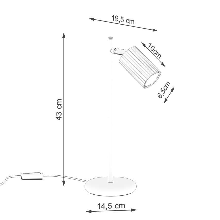 Bordslampa KARBON 1xGU10/10W/230V guld