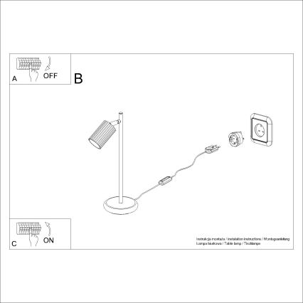 Bordslampa KARBON 1xGU10/10W/230V guld
