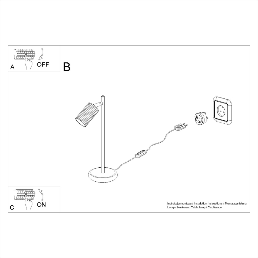 Bordslampa KARBON 1xGU10/10W/230V guld