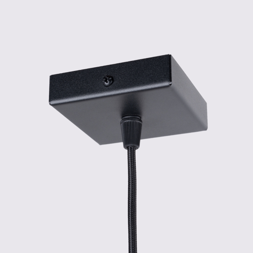 Ljuskrona med textilsladd KARBON 1xGU10/10W/230V svart