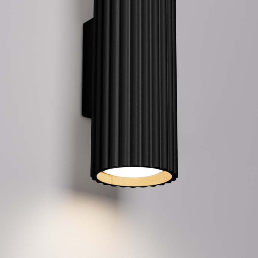 Vägglampa KARBON 2xGU10/10W/230V svart