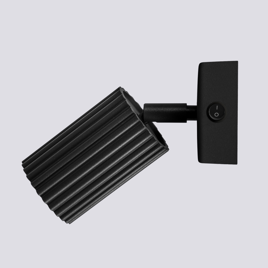 Väggspotlight KARBON 1xGU10/10W/230V svart