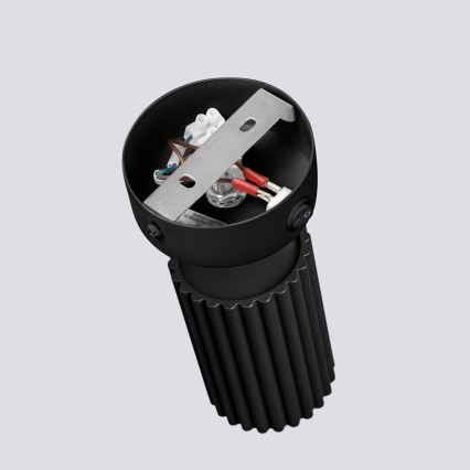 Väggspotlight KARBON 1xGU10/10W/230V svart