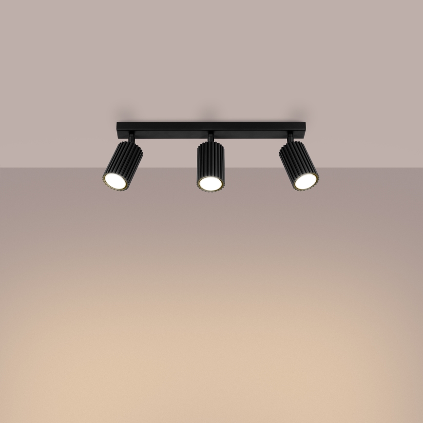 Spotlight KARBON 3xGU10/10W/230V svart