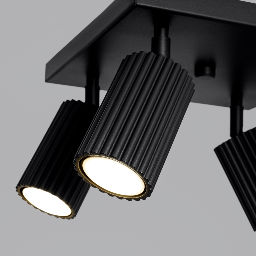 Spotlight KARBON 4xGU10/10W/230V svart