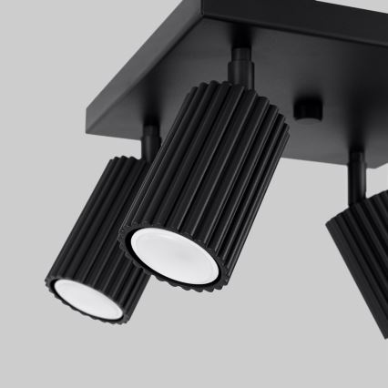 Spotlight KARBON 4xGU10/10W/230V svart