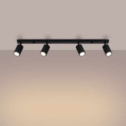 Spotlight KARBON 4xGU10/10W/230V svart
