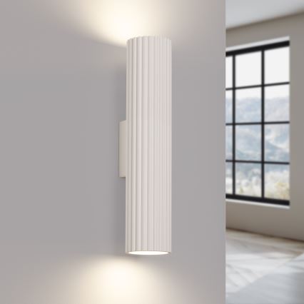 Vägglampa KARBON 2xGU10/10W/230V grädde