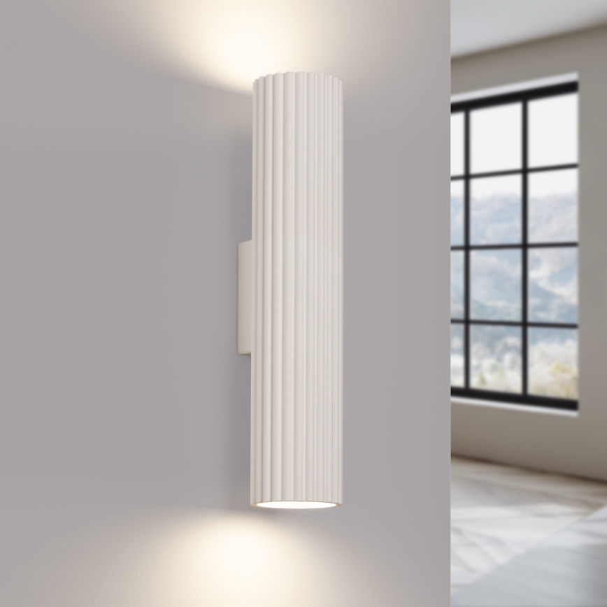 Vägglampa KARBON 2xGU10/10W/230V grädde