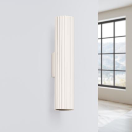 Vägglampa KARBON 2xGU10/10W/230V grädde