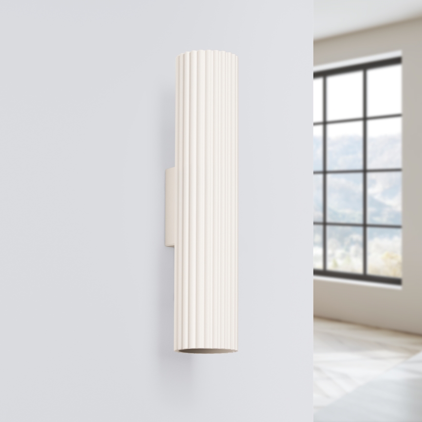 Vägglampa KARBON 2xGU10/10W/230V grädde