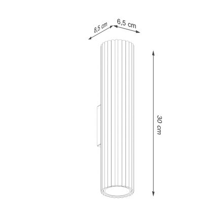 Vägglampa KARBON 2xGU10/10W/230V grädde