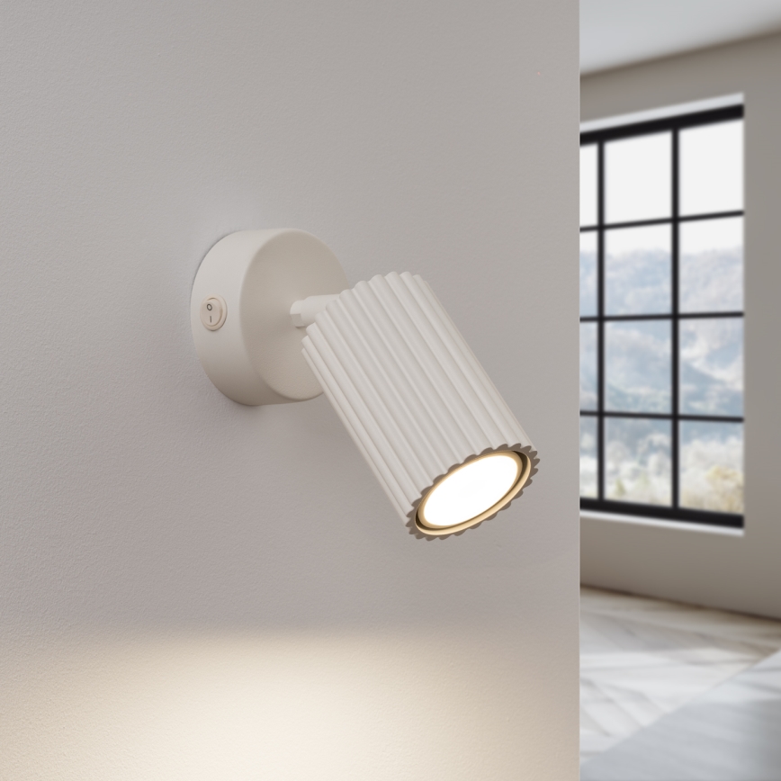 Väggspotlight KARBON 1xGU10/10W/230V grädde