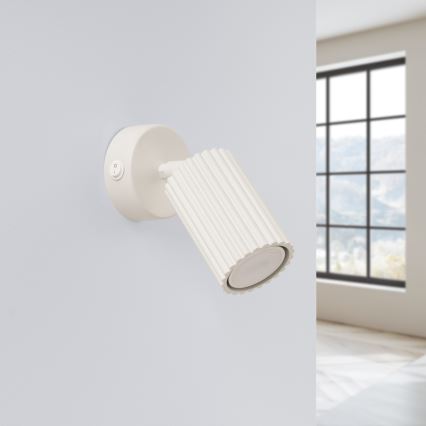 Väggspotlight KARBON 1xGU10/10W/230V grädde