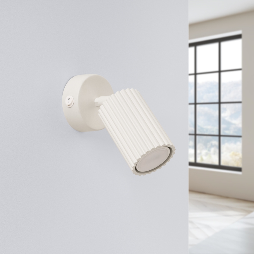 Väggspotlight KARBON 1xGU10/10W/230V grädde