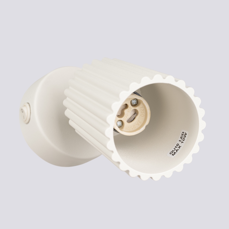 Väggspotlight KARBON 1xGU10/10W/230V grädde