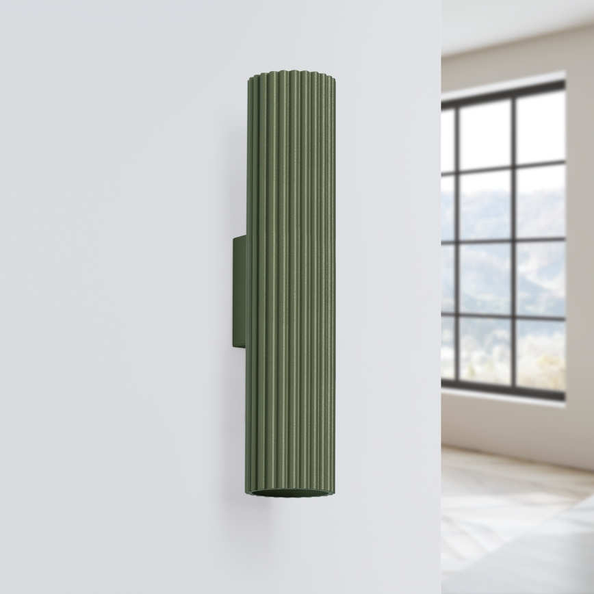 Vägglampa KARBON 2xGU10/10W/230V grön