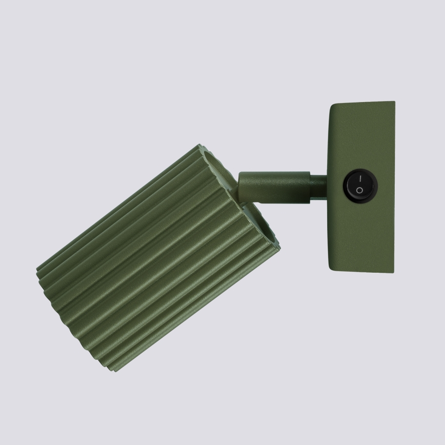 Väggspotlight KARBON 1xGU10/10W/230V grön