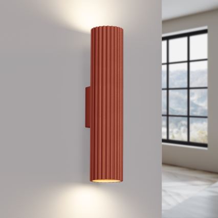 Vägglampa KARBON 2xGU10/10W/230V röd