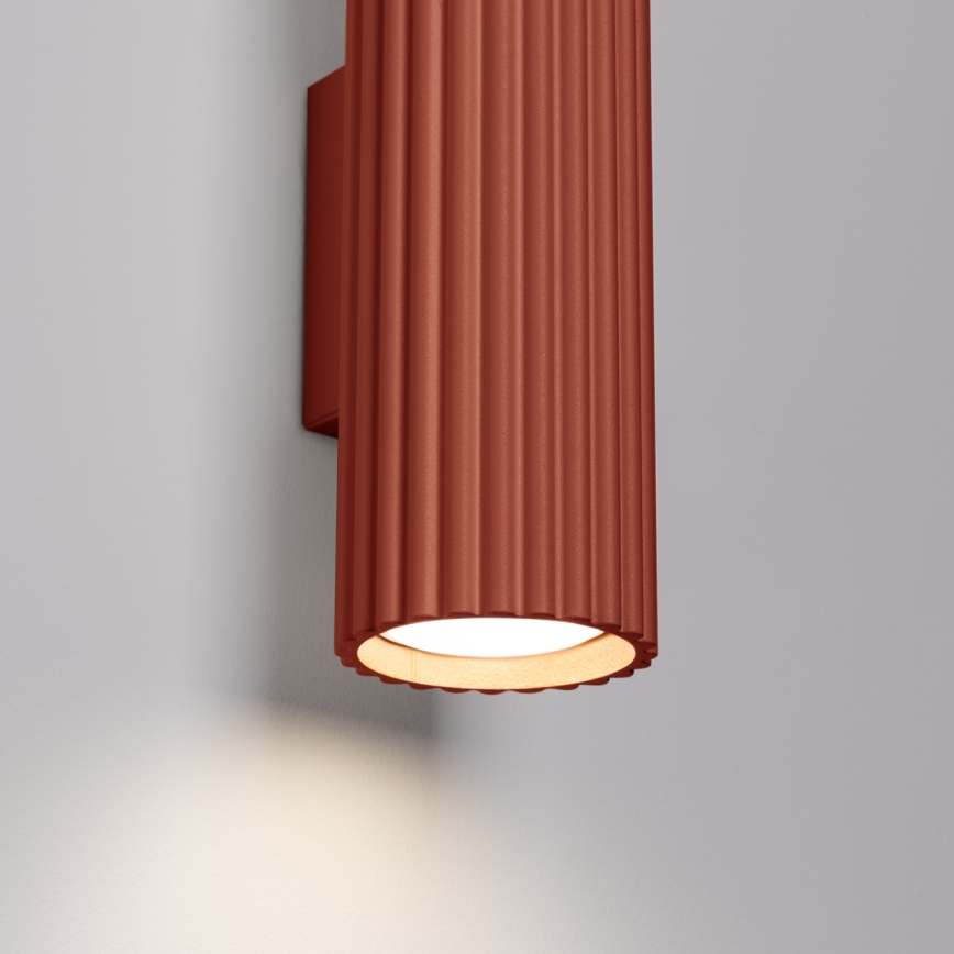 Vägglampa KARBON 2xGU10/10W/230V röd