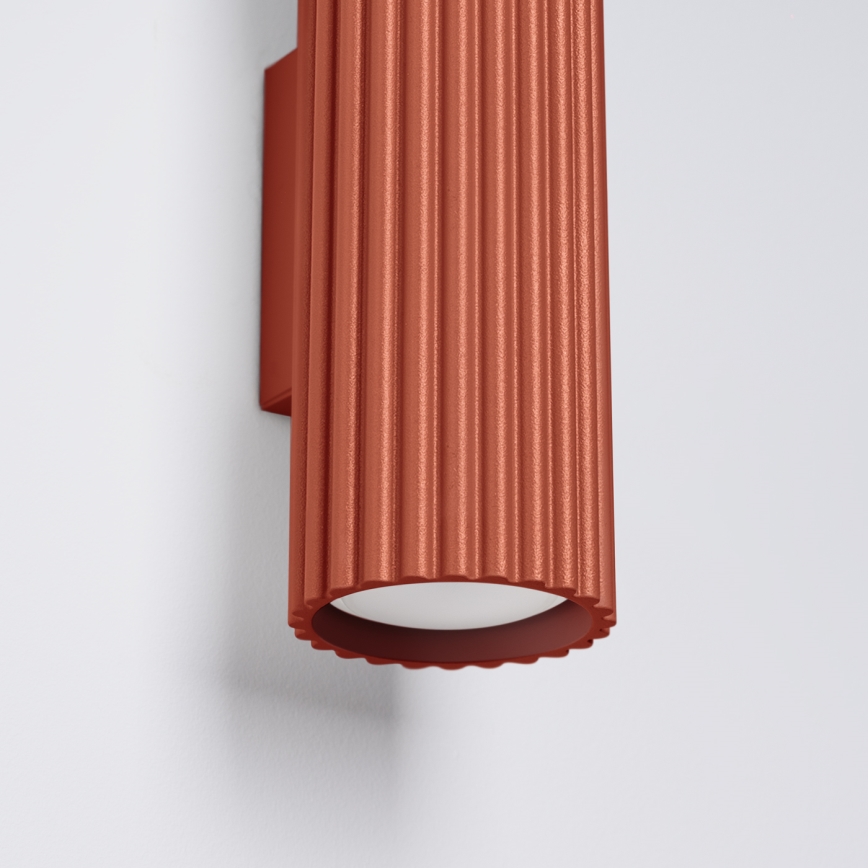 Vägglampa KARBON 2xGU10/10W/230V röd