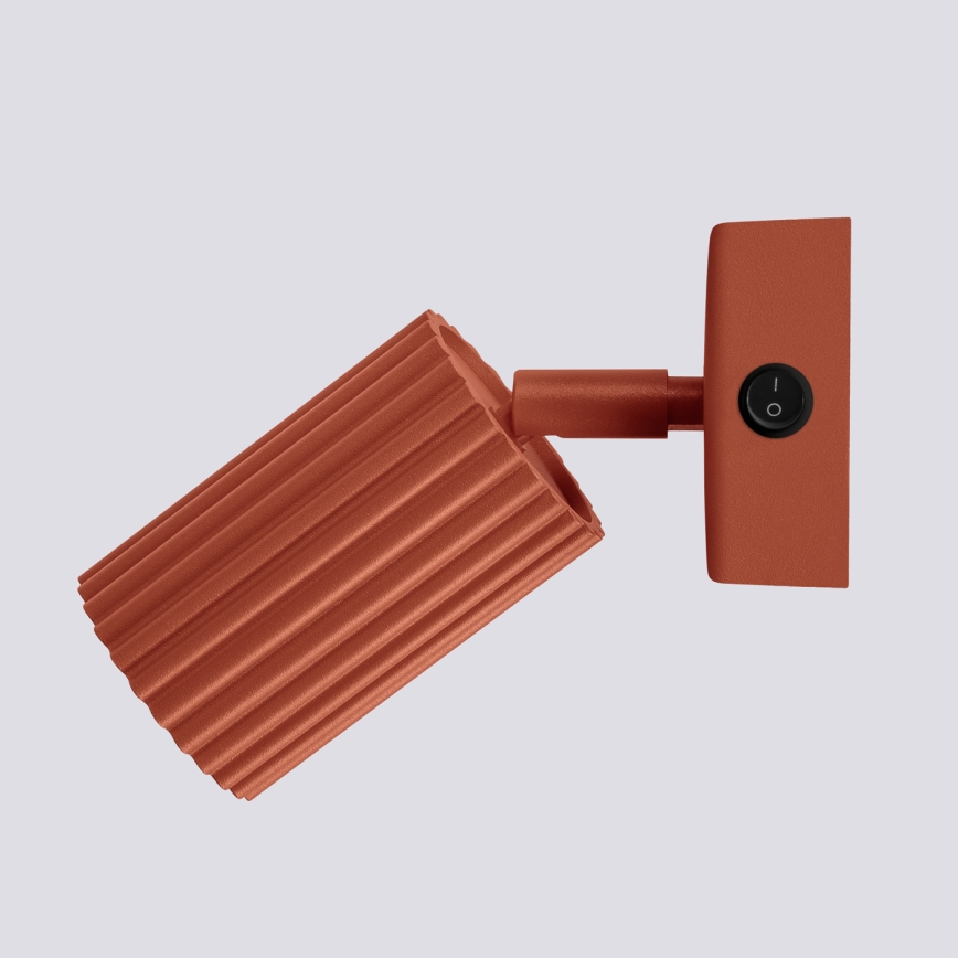 Väggspotlight KARBON 1xGU10/10W/230V röd