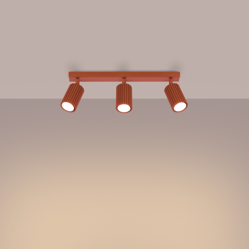 Spotlight KARBON 3xGU10/10W/230V röd