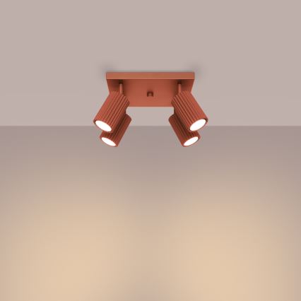 Spotlight KARBON 4xGU10/10W/230V röd