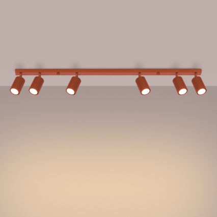 Spotlight KARBON 6xGU10/10W/230V röd