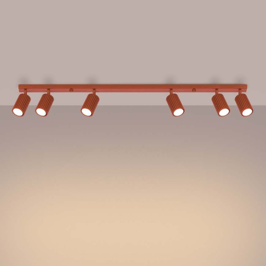 Spotlight KARBON 6xGU10/10W/230V röd