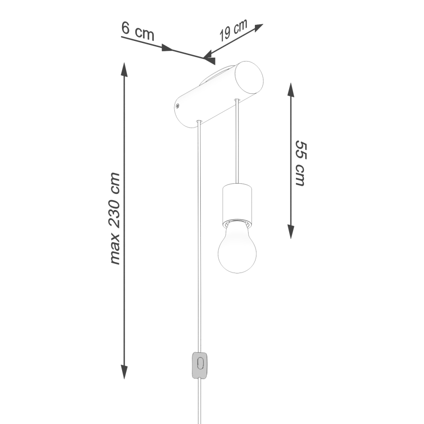 Vägglampa NIMBI 1xE27/15W/230V bok