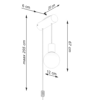 Vägglampa NIBMI 1xG9/8W/230V bok