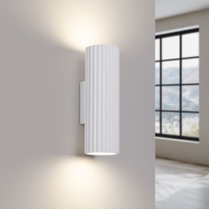 Vägglampa KARBON 2xGU10/10W/230V vit